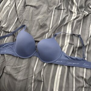 PINK Victoria's Secret Blue T-Shirt Bra